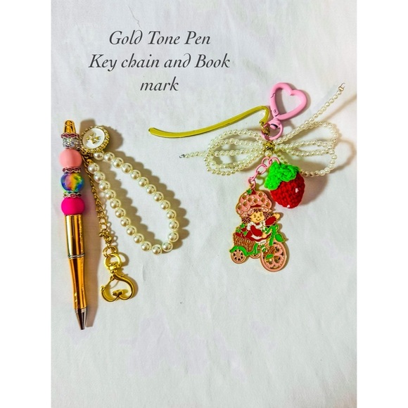 Strawberry Shortcake Journal, Key Charm ,Bookmark, Decals Set - Picture 3 of 9